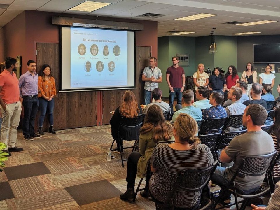 Sojin presenting at a meeting during her time at Concord USA